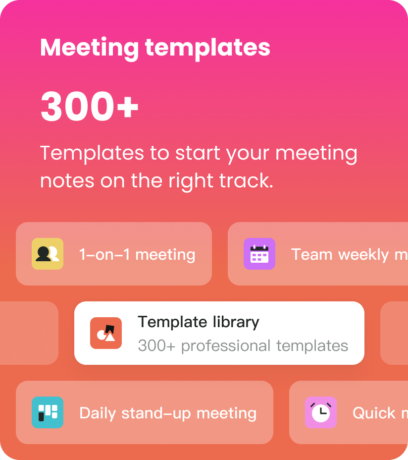 Meeting Notes Notebook
features