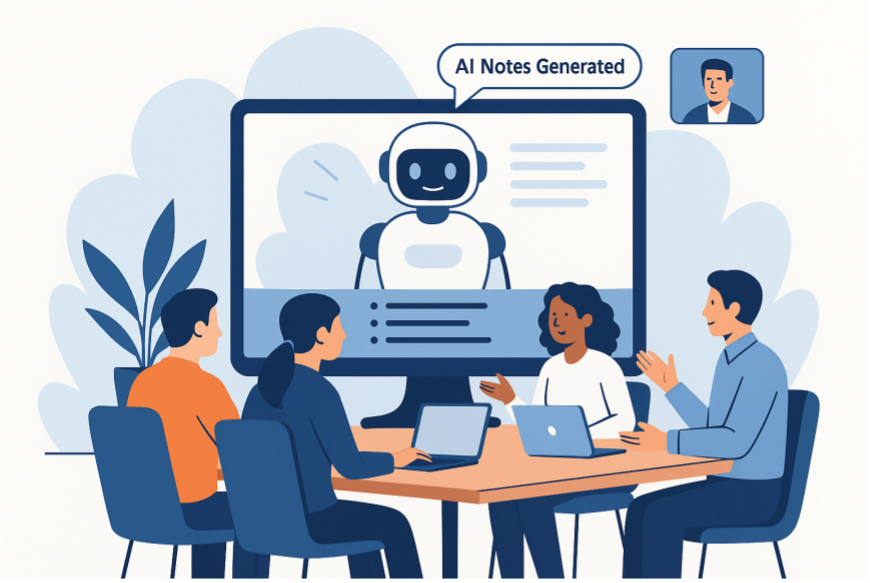 AI meeting assistant interface