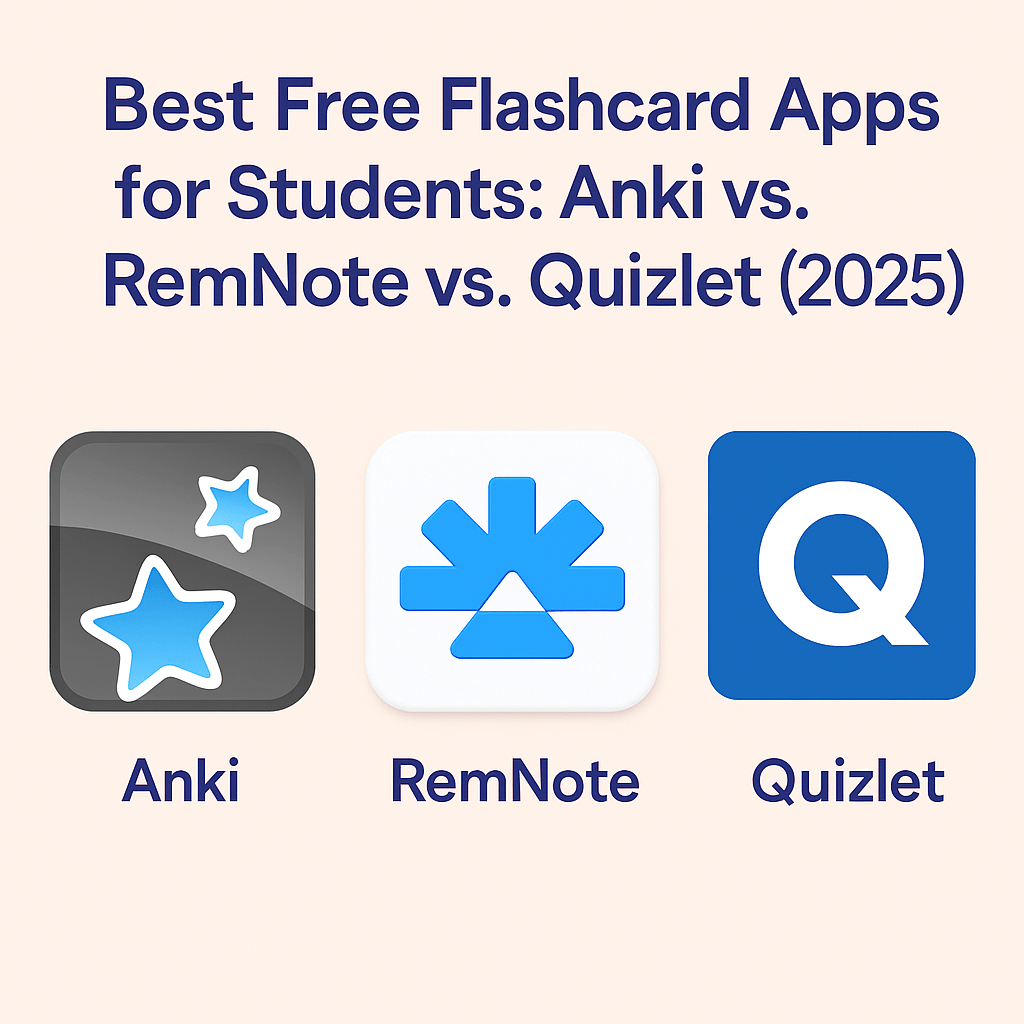 Best Flashcard Apps for Students: Anki vs. RemNote vs. Quizlet (2025)