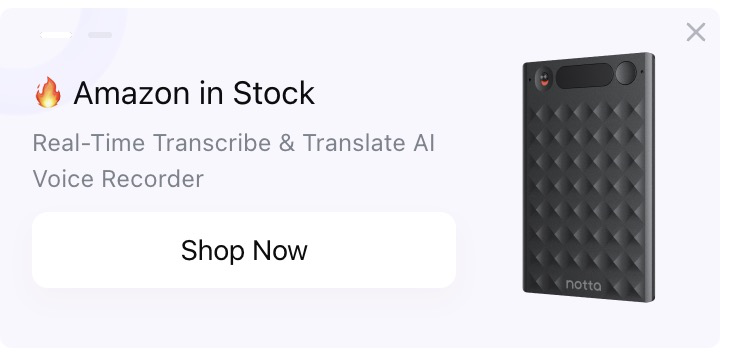 Notta.ai interface showing grammar errors