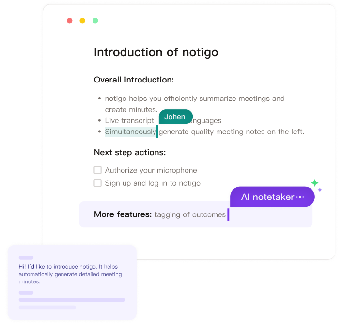 traditional note-taking challenges: manual recording errors, unstructured notes, and ai
limitations